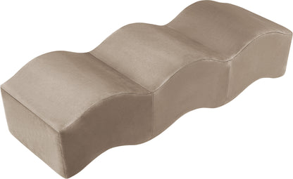 Kinsley Taupe Velvet Bench