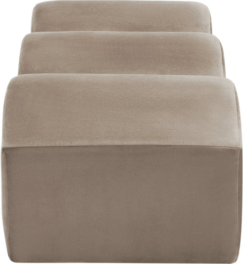 Kinsley Taupe Velvet Bench
