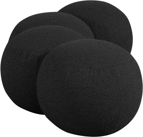 Mira Black Boucle Fabric Upholstered Bench, 1 Piece