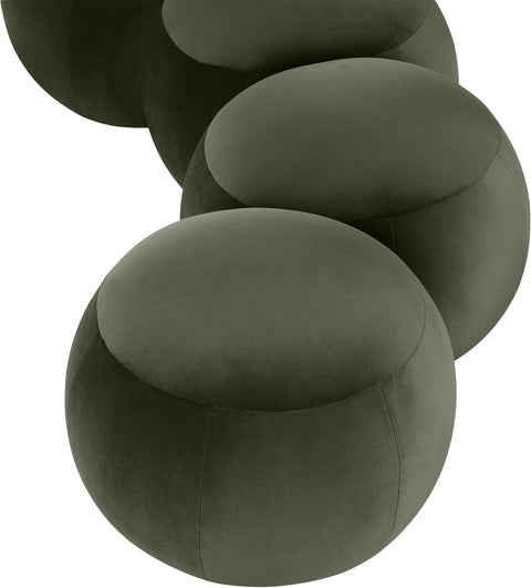 Mira Green Velvet Upholstered Bench, 1 Piece