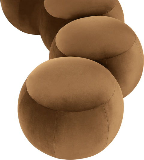 Mira Saddle Velvet Upholstered Bench, 1 Piece