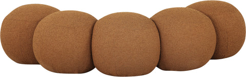 Mira Saddle Boucle Fabric Upholstered Bench, 1 Piece (Style 2)