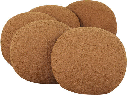 Mira Saddle Boucle Fabric Upholstered Bench, 1 Piece (Style 2)