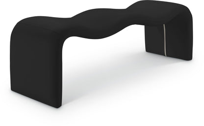 Ferrara Black Vegan Leather Bench