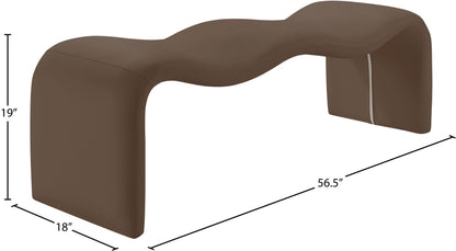 Ferrara Brown Vegan Leather Bench