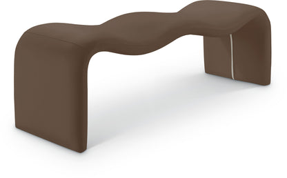 Ferrara Brown Vegan Leather Bench