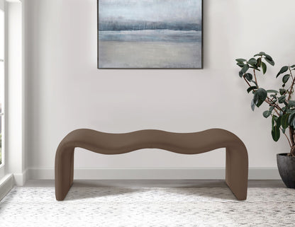 Ferrara Brown Vegan Leather Bench