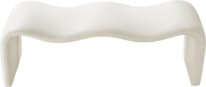 Ferrara Cream Vegan Leather Bench