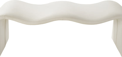 Ferrara Cream Vegan Leather Bench