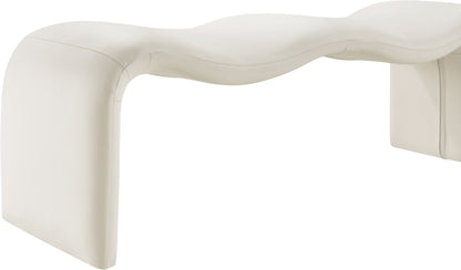 Ferrara Cream Vegan Leather Bench