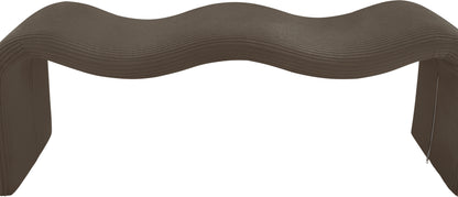 Ferrara Brown Corduroy Fabric Bench