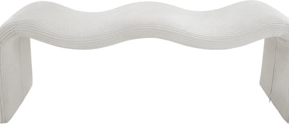 Ferrara Cream Corduroy Fabric Bench