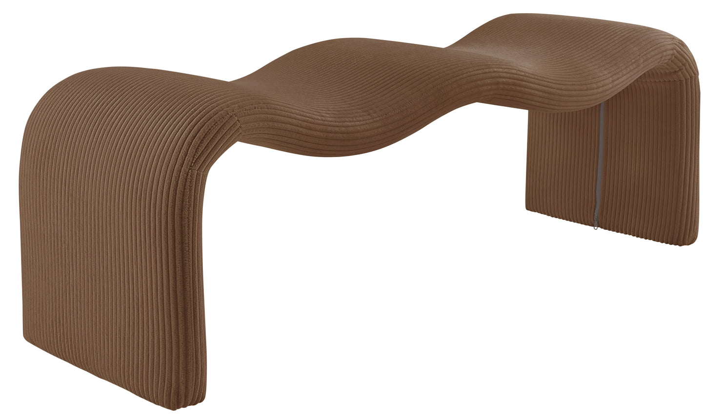 ferrara saddle corduroy fabric bench