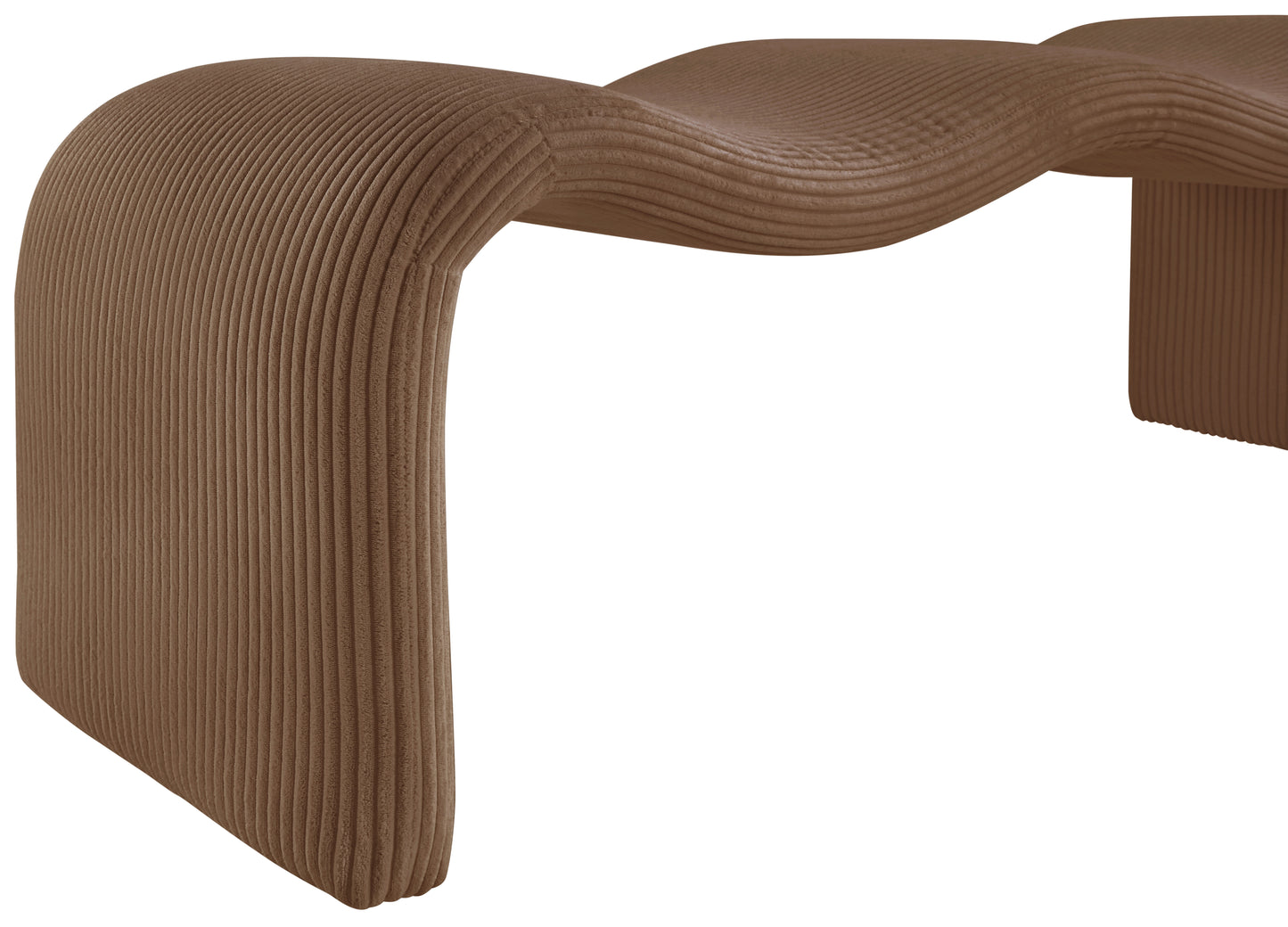 ferrara saddle corduroy fabric bench