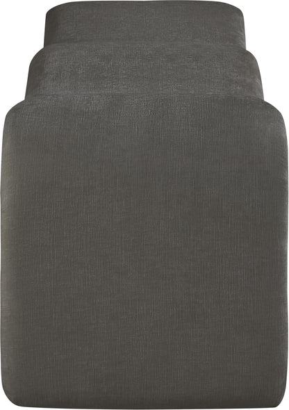 Ferrara Grey Chenille Fabric Bench