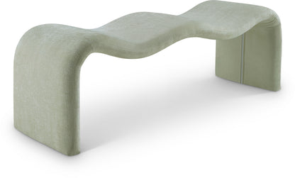 Ferrara Mint Chenille Fabric Bench