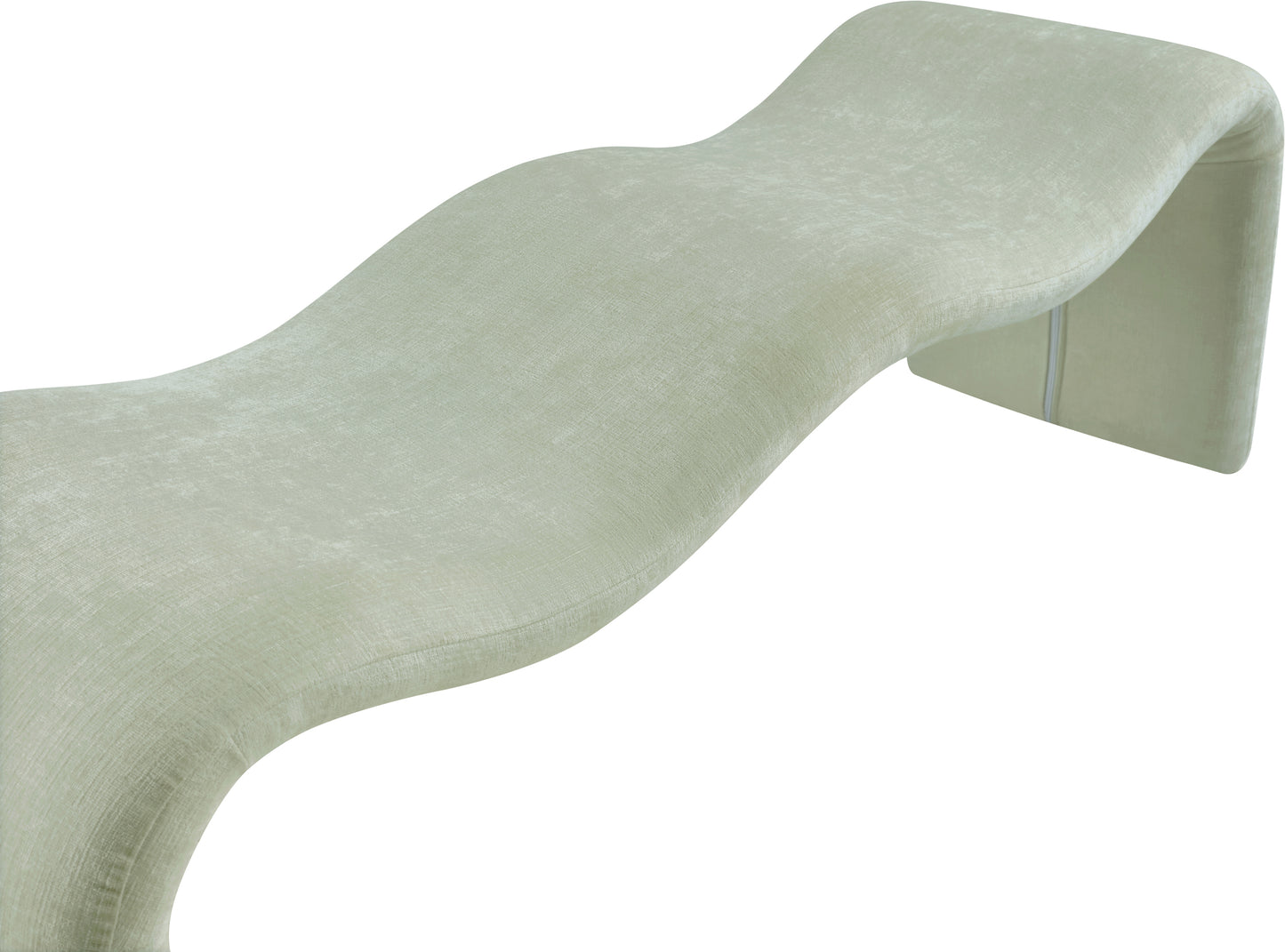 ferrara mint chenille fabric bench