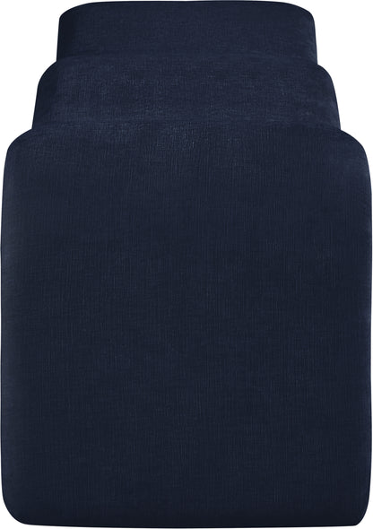 Ferrara Navy Chenille Fabric Bench