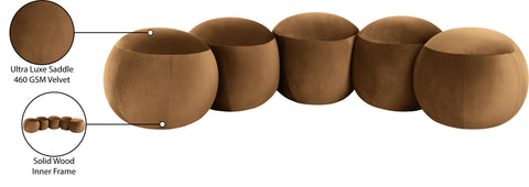 Mira Saddle Velvet Upholstered Bench, 1 Piece (Style 2)