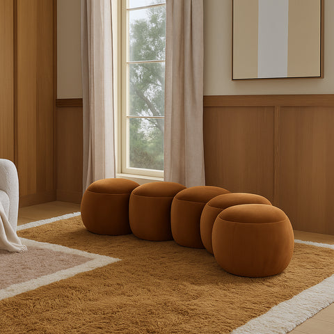 Mira Saddle Velvet Upholstered Bench, 1 Piece (Style 2)