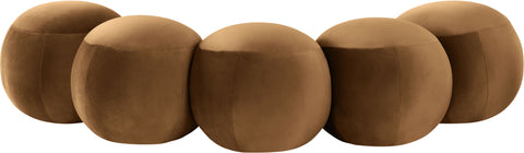 Mira Saddle Velvet Upholstered Bench, 1 Piece (Style 2)