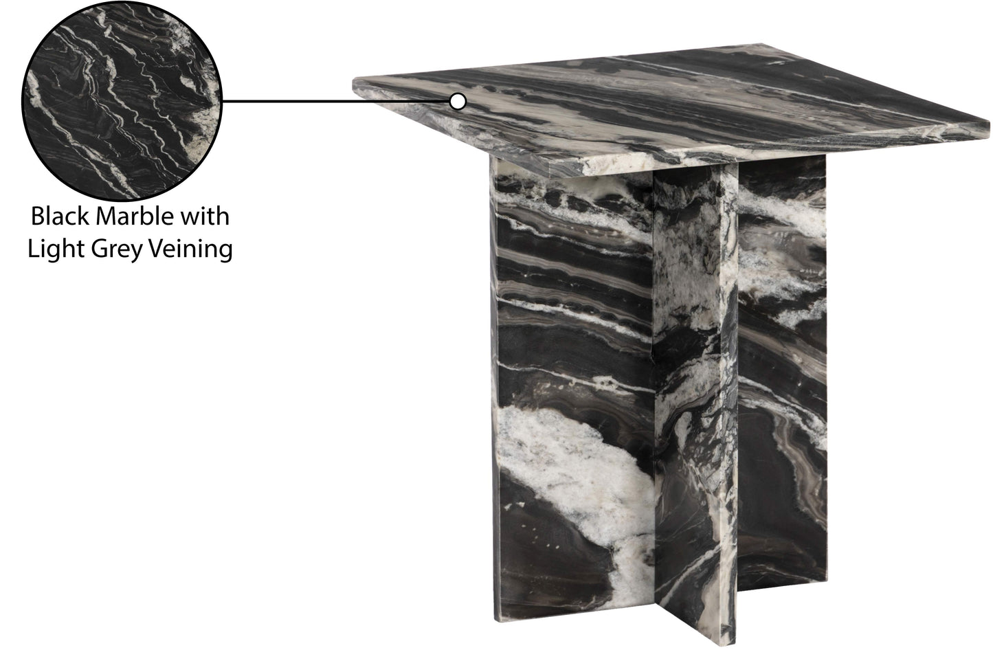 hayden black end table et