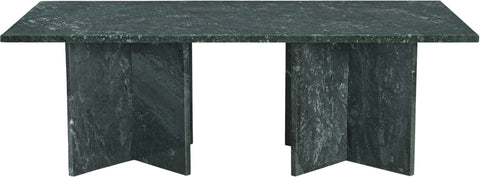 Juniper 48" Green Genuine Marble Coffee Table, 1 Piece