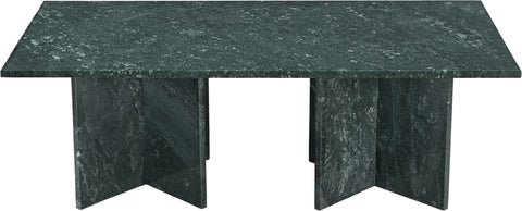 Juniper 48" Green Genuine Marble Coffee Table, 1 Piece
