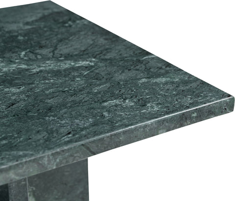 Juniper 18" Green Genuine Marble End / Side Table, 1 Piece