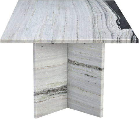 Juniper 48" Panda Genuine Marble Coffee Table, 1 Piece