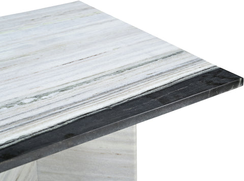 Juniper 48" Panda Genuine Marble Coffee Table, 1 Piece