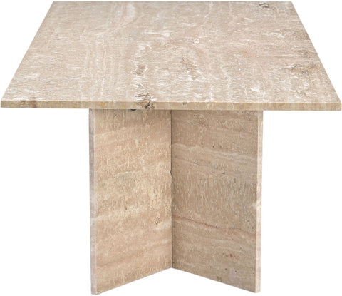 Juniper 48" Travertine Genuine Marble Coffee Table, 1 Piece