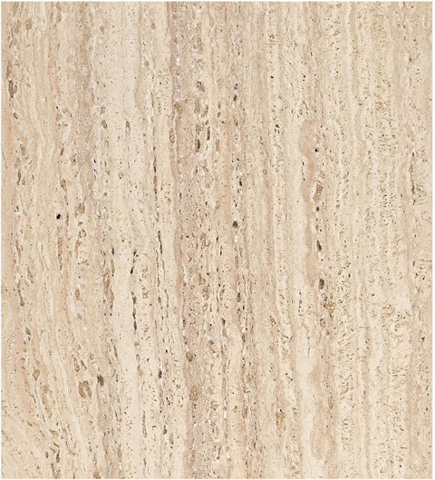 Juniper 18" Travertine Genuine Marble End / Side Table, 1 Piece