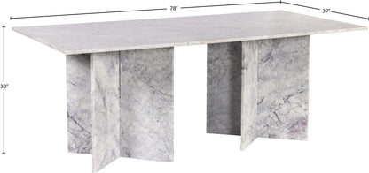 Hayden White Dining Table (3 Boxes) DT78