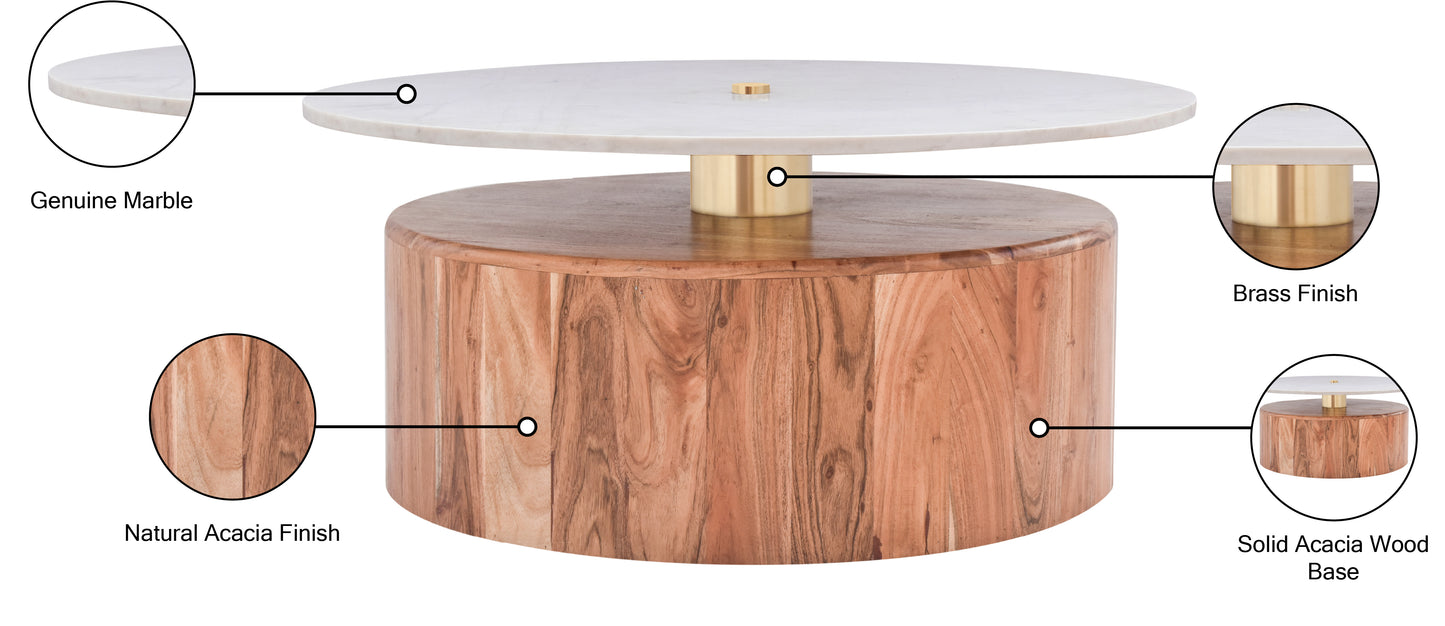 ronin acacia wood coffee table ct