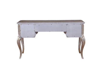 Alysa Vanity Desk, Mirrored & Antique Champagne Finish