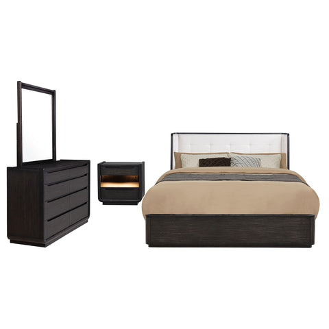 Clower 4-piece Eastern King Bedroom Set Burnished Black