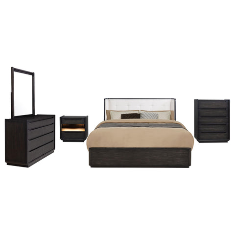 Clower 5-piece Eastern King Bedroom Set Burnished Black