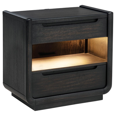 Clower 4-piece California King Bedroom Set Burnished Black