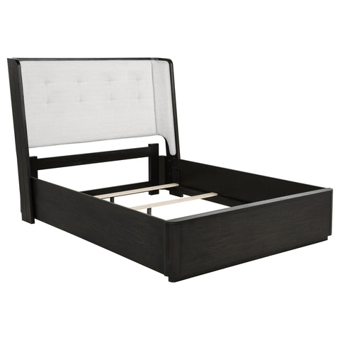 Clower 55-inch Queen Wingback Bed Burnished Black