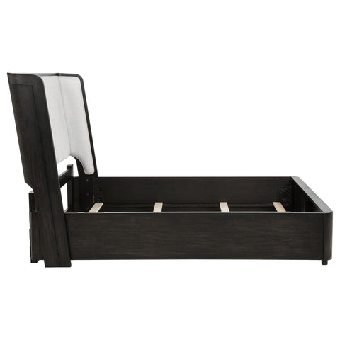 Clower 55-inch Queen Wingback Bed Burnished Black