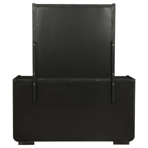 Clower 8-drawer Bedroom Dresser with Mirror Burnished Black