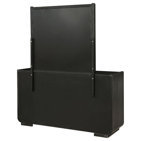 Clower 8-drawer Bedroom Dresser with Mirror Burnished Black
