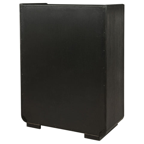 Clower 5-drawer Bedroom Chest of Drawers Burnished Black