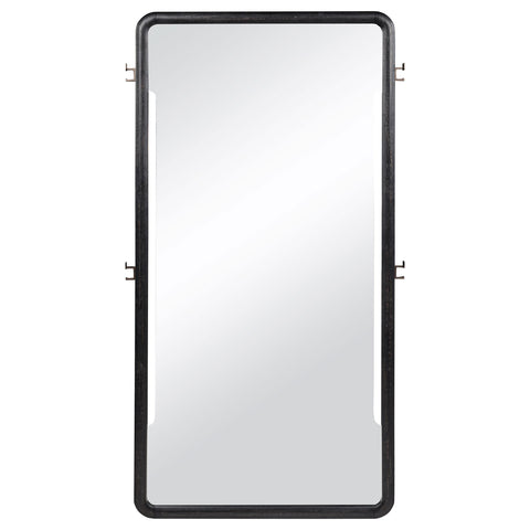 Clower 76-inch Full Length Floor Mirror Burnished Black