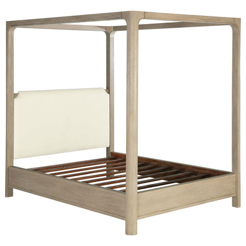 Cazen 83-inch California King Canopy Bed Weathered Mango