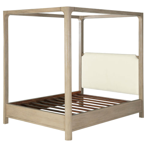 Cazen 83-inch California King Canopy Bed Weathered Mango