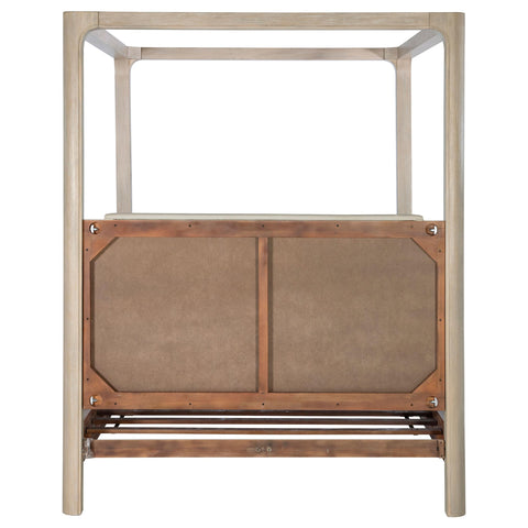 Cazen 83-inch California King Canopy Bed Weathered Mango