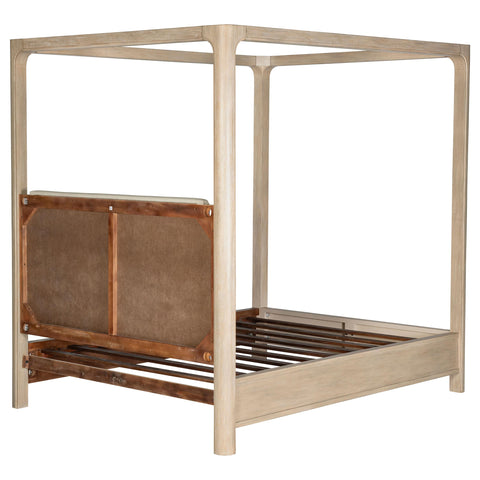 Cazen 83-inch California King Canopy Bed Weathered Mango