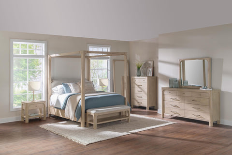 Cazen 85-inch Queen Canopy Bed Weathered Mango